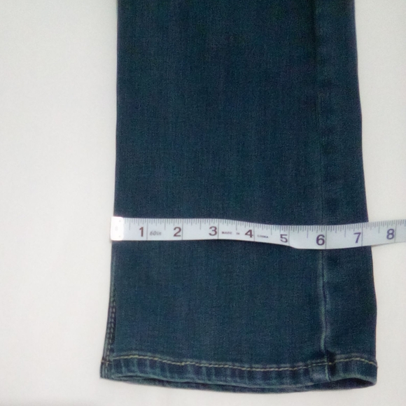 Angel Designed In Los Angeles Blue Jeans Silver Embellishments Size 7/28 Y2K - Picture 6 of 12